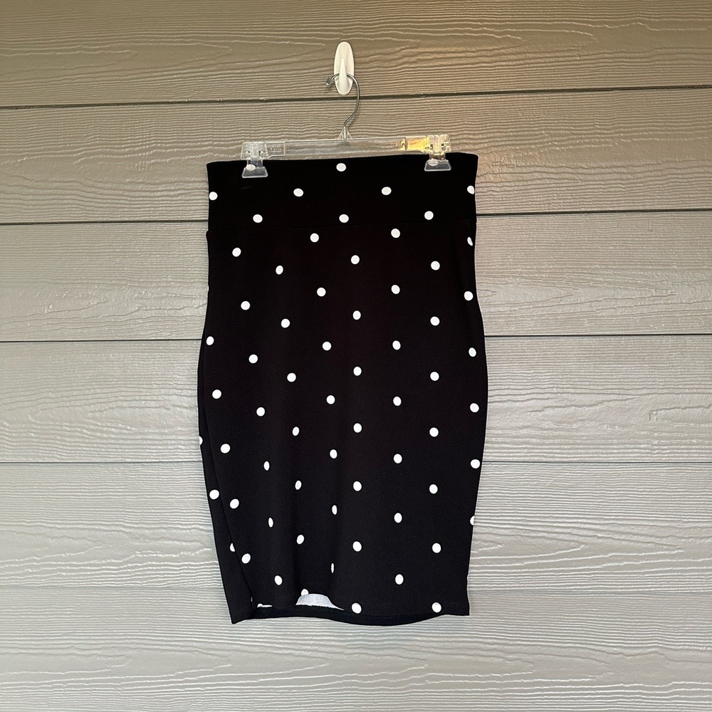 Lu La Roe Black and White Polka Dot Skirt Size Medium